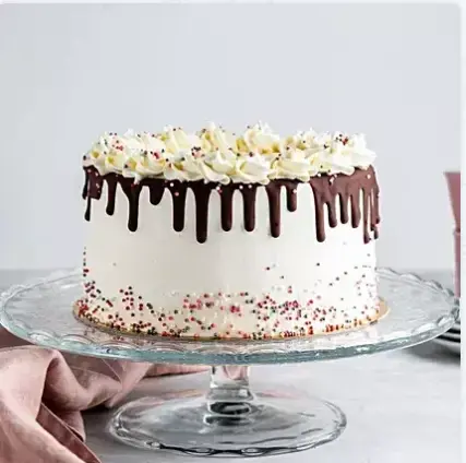 Birthday Chocolate Cake (MB358) by Best Bakery Cakes Shop in Aligarh, rich chocolate drip birthday cake with glossy ganache finish and elegant chocolate décor