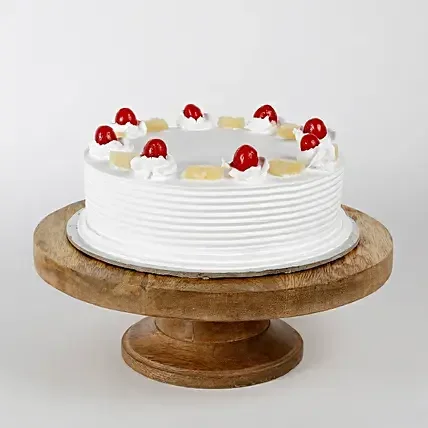 Birthday Pineapple Cake (MB402) fresh cream pineapple cake with cherries from best bakery cakes shop in Aligarh